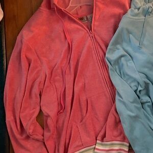 Plus Size NWT Brand New with Tags PINK terry cloth Hoodie hooded zip up jacket